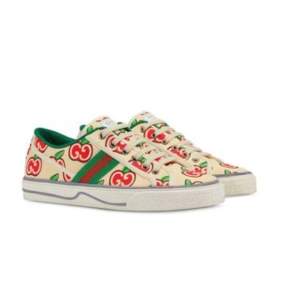 Gucci Shoes - Gucci Tennis 1977 Apple Print Sneakers
